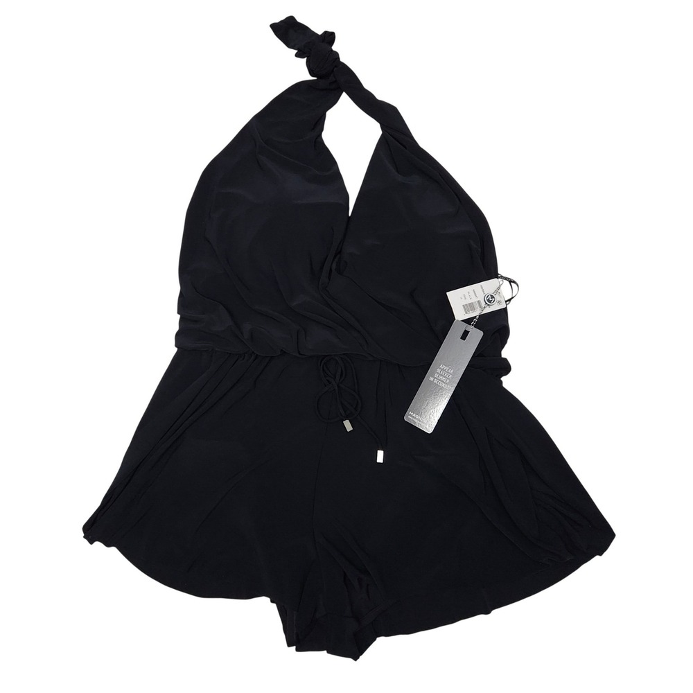 Magicsuit Bianca Swim Romper One Piece Swimsuit Black 16 Slimming 6006057 NWT